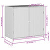 vidaXL Armoire de rangement de jardin marron 83x45x76cm r&eacute;sine tress&eacute;e