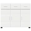 vidaXL Buffet avec &eacute;tag&egrave;re Blanc 88,5 x 30,5 x 73 cm Bois d'ing&eacute;nierie