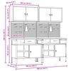 vidaXL Ensemble d'&eacute;tabli R&eacute;glable 8 pcs Noir 200 x 55 x 200 cm Acier