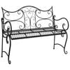 vidaXL Banc de jardin 2-Nombre de places 114 x 56,5 x 90 cm Acier Noir