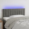 vidaXL T&ecirc;te de lit &agrave; LED Gris clair 80x5x78/88 cm Velours