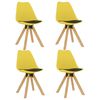 vidaXL Ensemble de salle &agrave; manger 5 pcs Jaune et noir