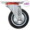 vidaXL 32 pcs Roulettes pivotantes 75 mm