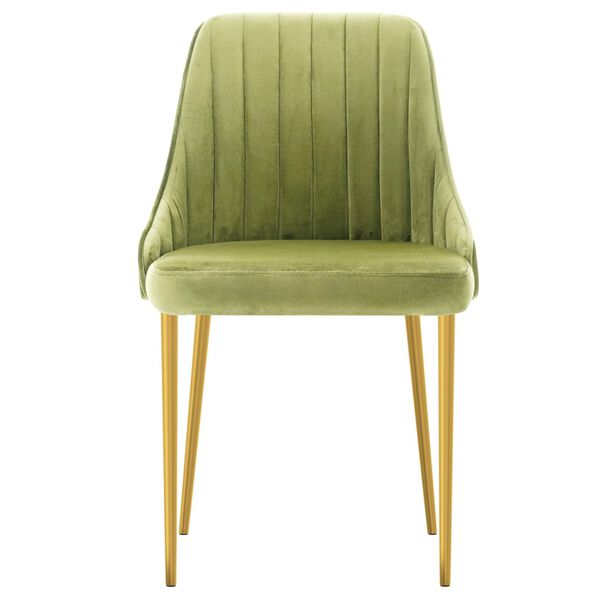 vidaXL Chaises &agrave; manger lot de 2 vert clair velours