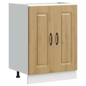 vidaXL Meuble bas pour &eacute;vier Kalmar ch&ecirc;ne artisanal bois d'ing&eacute;nierie