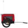 vidaXL Remorque de v&eacute;lo pour animaux de compagnie rouge et noir