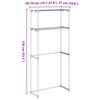 vidaXL &Eacute;tag&egrave;re pour machine &agrave; laver Blanc 70 x 27 x 136 cm Aluminium