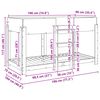 vidaXL Lit Superpos&eacute; pour Enfants avec matelas Ch&ecirc;ne noir 100 x 190 cm