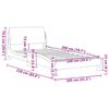 vidaXL Cadre de lit Dover marron fonc&eacute; 100x200 cm tissu