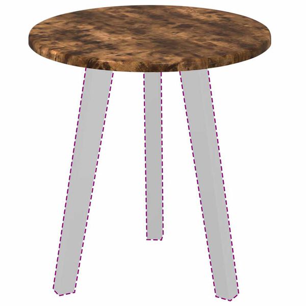 vidaXL Plateau de table Ch&ecirc;ne fum&eacute; 40 x 40 x 1,5 cm Bois d'ing&eacute;nierie