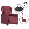 vidaXL Fauteuil inclinable &eacute;lectrique rouge bordeaux tissu