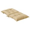 vidaXL Coussins de chaise &agrave; dossier bas lot de 6 beige m&eacute;lang&eacute; tissu