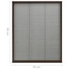 vidaXL Moustiquaire plissée pour fenêtre Aluminium Marron 60x80 cm
