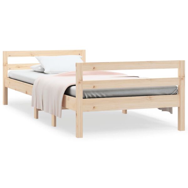 vidaXL Cadre de lit sans matelas 90x190 cm bois de pin massif