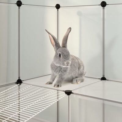 vidaXL Cage pour petits animaux Transparent 142x74x93 cm PP et Acier