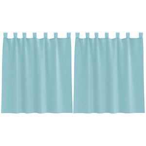 vidaXL Rideaux en voile avec boucles 2 pcs turquoise 140x140 cm