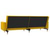 vidaXL Canap&eacute;-lit &agrave; 2 places avec repose-pied Jaune Velours