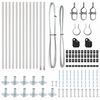vidaXL Poteau de cl&ocirc;ture. 13 pcs Argent&eacute; Acier
