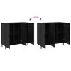 vidaXL Buffet Ch&ecirc;ne noir 90 x 34 x 80 cm Bois d'ing&eacute;nierie