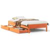 vidaXL Cadre de lit sans matelas cire marron 75x190 cm bois pin massif