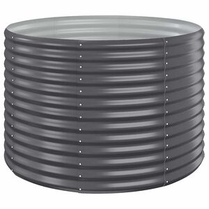 vidaXL Lit sur&eacute;lev&eacute; de jardin Acier galvanis&eacute; Anthracite