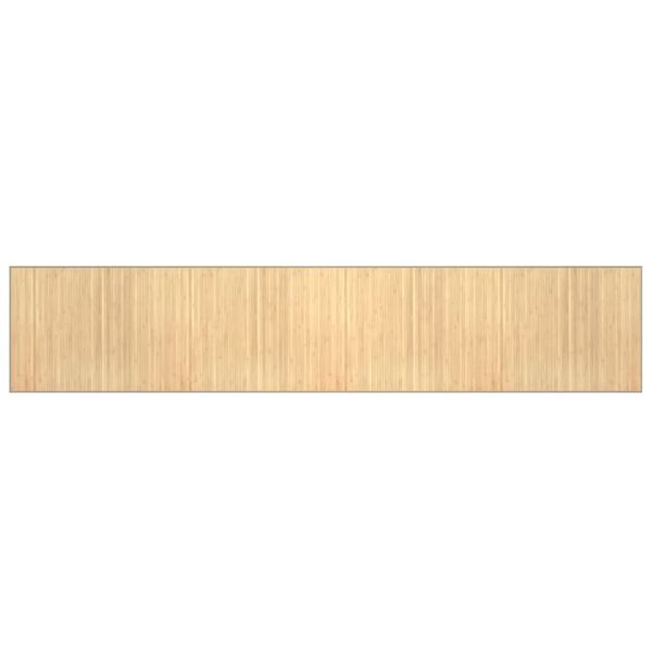 vidaXL Tapis rectangulaire naturel clair 80x400 cm bambou