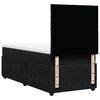 vidaXL Sommier &agrave; lattes de lit avec matelas Noir 90x190 cm Velours
