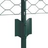 vidaXL Cl&ocirc;ture avec poteau Vert 0,6 x 25 m Acier et PVC