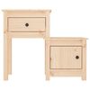 vidaXL Table de chevet 79,5x38x65,5 cm Bois de pin massif