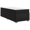 vidaXL Cadre de lit avec matelas Noir 90 x 200 cm tissu