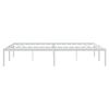 vidaXL Cadre de lit m&eacute;tal blanc 140x190 cm
