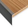 vidaXL Nez de marche Forme en F 15 pcs Aluminium 90 cm Marron