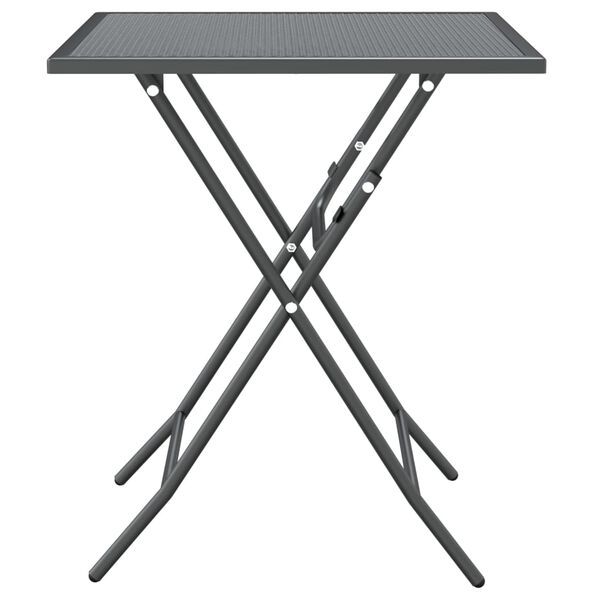 vidaXL Table de jardin 60x60x72 cm Maille métallique Anthracite