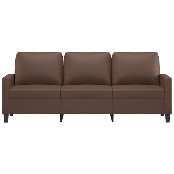 vidaXL Canap&eacute; &agrave; 3 places Marron 180 cm Similicuir