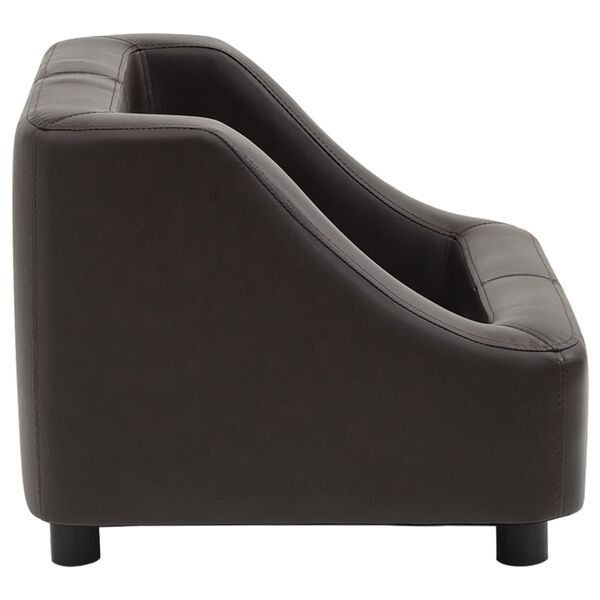 vidaXL Canap&eacute; pour chien Marron 67x52x40 cm Similicuir