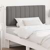 vidaXL T&ecirc;te de lit capitonn&eacute;e Blanc et gris clair 100 cm Pin massif