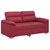 vidaXL Canap&eacute; 2 places rouge bordeaux 160 x 81 x 84 cm en similicuir