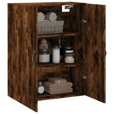 vidaXL Armoire murale chêne fumé 69,5x34x90 cm bois d'ingénierie