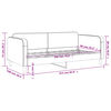 vidaXL Lit de repos sans matelas gris fonc&eacute; 90x190 cm tissu