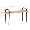vidaXL Banc 110 cm Bois de manguier brut