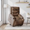 vidaXL Fauteuil inclinable &eacute;lectrique marron tissu