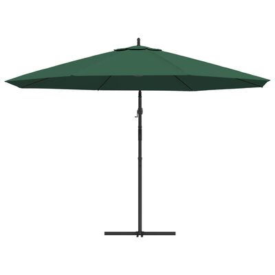 vidaXL Parasol de jardin en porte-à-faux 3,5 m vert