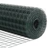 vidaXL Cl&ocirc;ture avec poteau Vert 0,4 x 50 m Acier et PVC