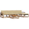 vidaXL Ensemble de canap&eacute;s d'ext&eacute;rieur 6 pcs Naturel et Beige