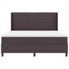 vidaXL Lit &agrave; ressorts avec matelas Marron fonc&eacute; 200 x 180 cm tissu