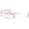 vidaXL Cadre de lit sans matelas sonoma gris 135x190 cm