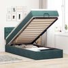 vidaXL Cadre de lit ottoman avec matelas vert foncé 100x200 cm velours