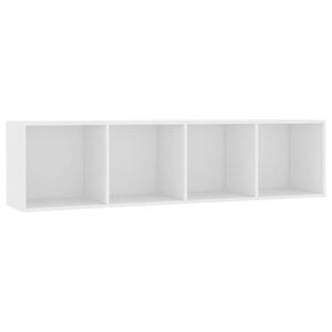 vidaXL Biblioth&egrave;que/Meuble TV Blanc 143x30x36 cm