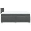 vidaXL Sommier &agrave; lattes de lit avec matelas Gris fonc&eacute; 120x200cm Tissu