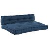 vidaXL Coussin de canap&eacute; sur palette 2 pc Tissu Indigo